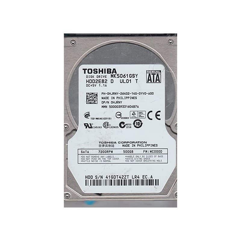 MK5061GSY Toshiba 500GB 7200RPM SATA 3Gbps Hard Drive