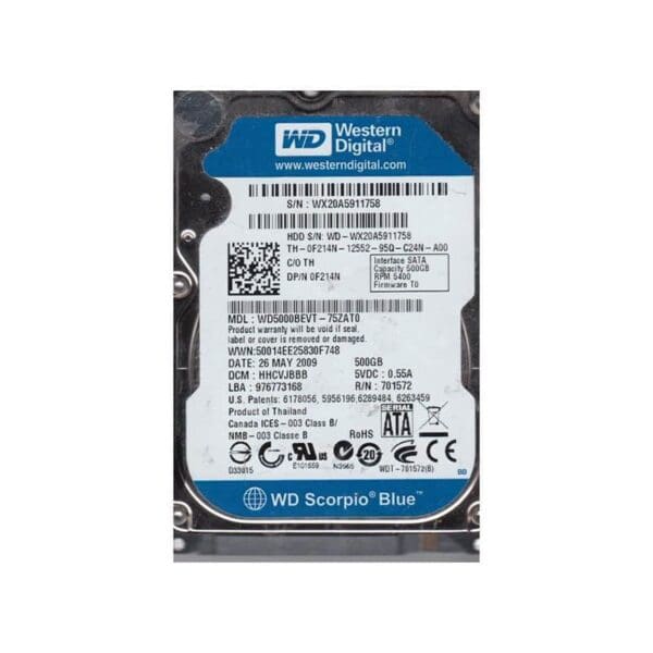 WD5000BEVT-75ZAT0