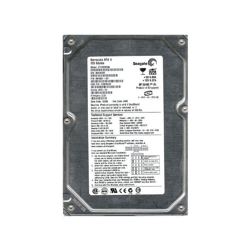 Refurbished ST3120023A Seagate Barracuda ATA V 120GB Hard Drive